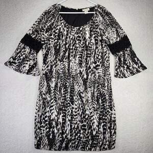 Ariat Animal Print Dress XL Poppy Lace Accent Western Cowgirl Rockabilly Rodeo